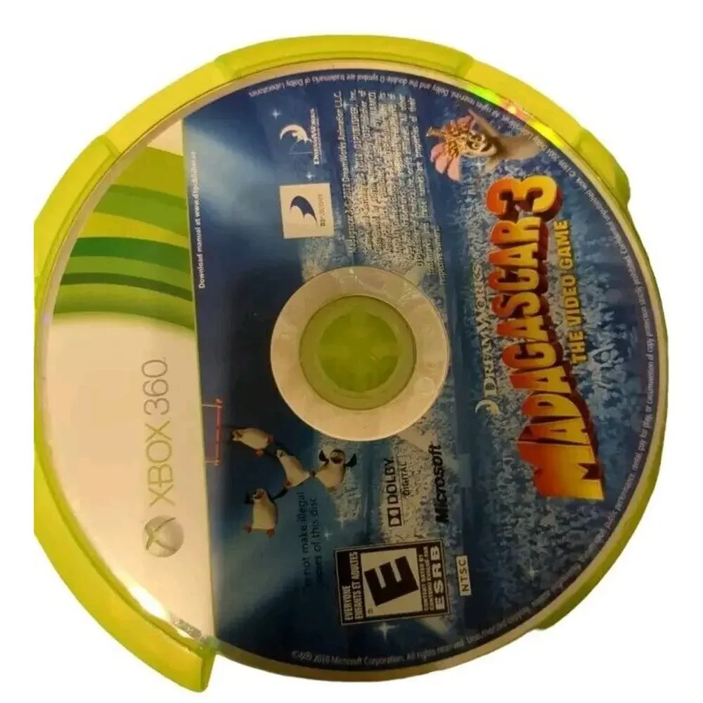 Madagascar 3: The Video Game (Microsoft Xbox 360, 2012) no manual